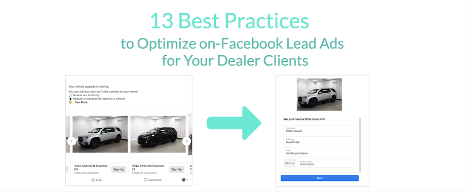 13 Best Practices to Optimize on-Facebook Lead Ads for Your Auto Agency’s Dealer Clients