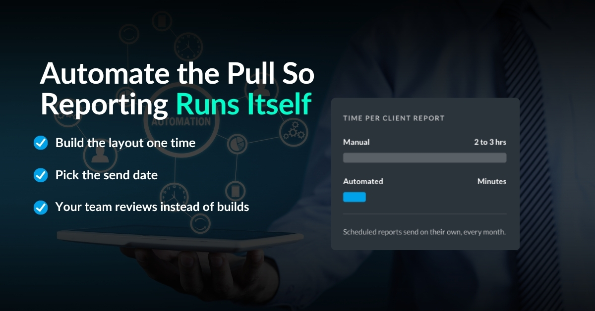 Automate agency client reporting with scheduled reports | BuyerBridge