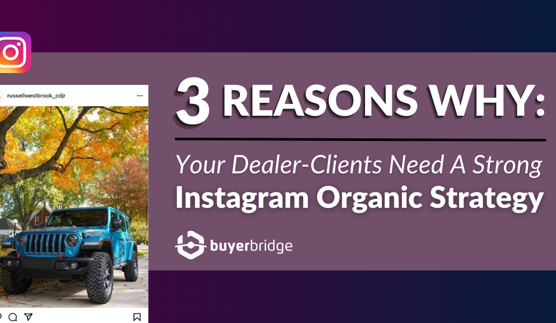 3 Reasons Why Your Dealer-Clients Need an Organic Instagram Strategy