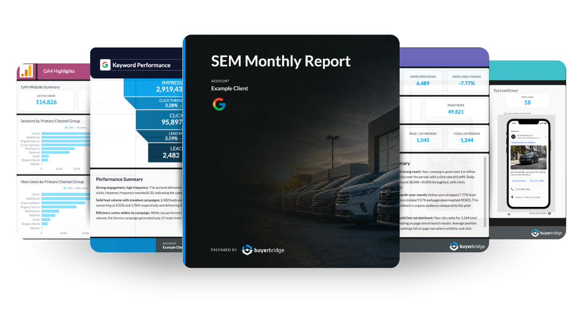 Custom Report Builder - Google SEM Repprt - BuyerBridge