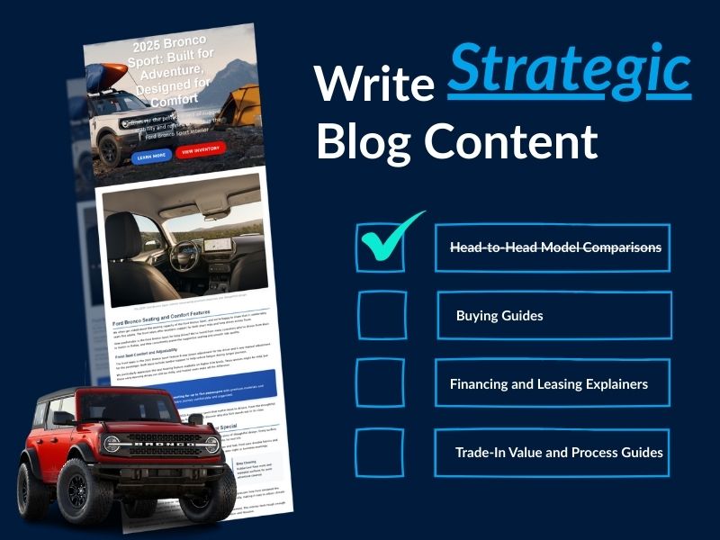 Strategic Blog Content Development for Car Dealerships