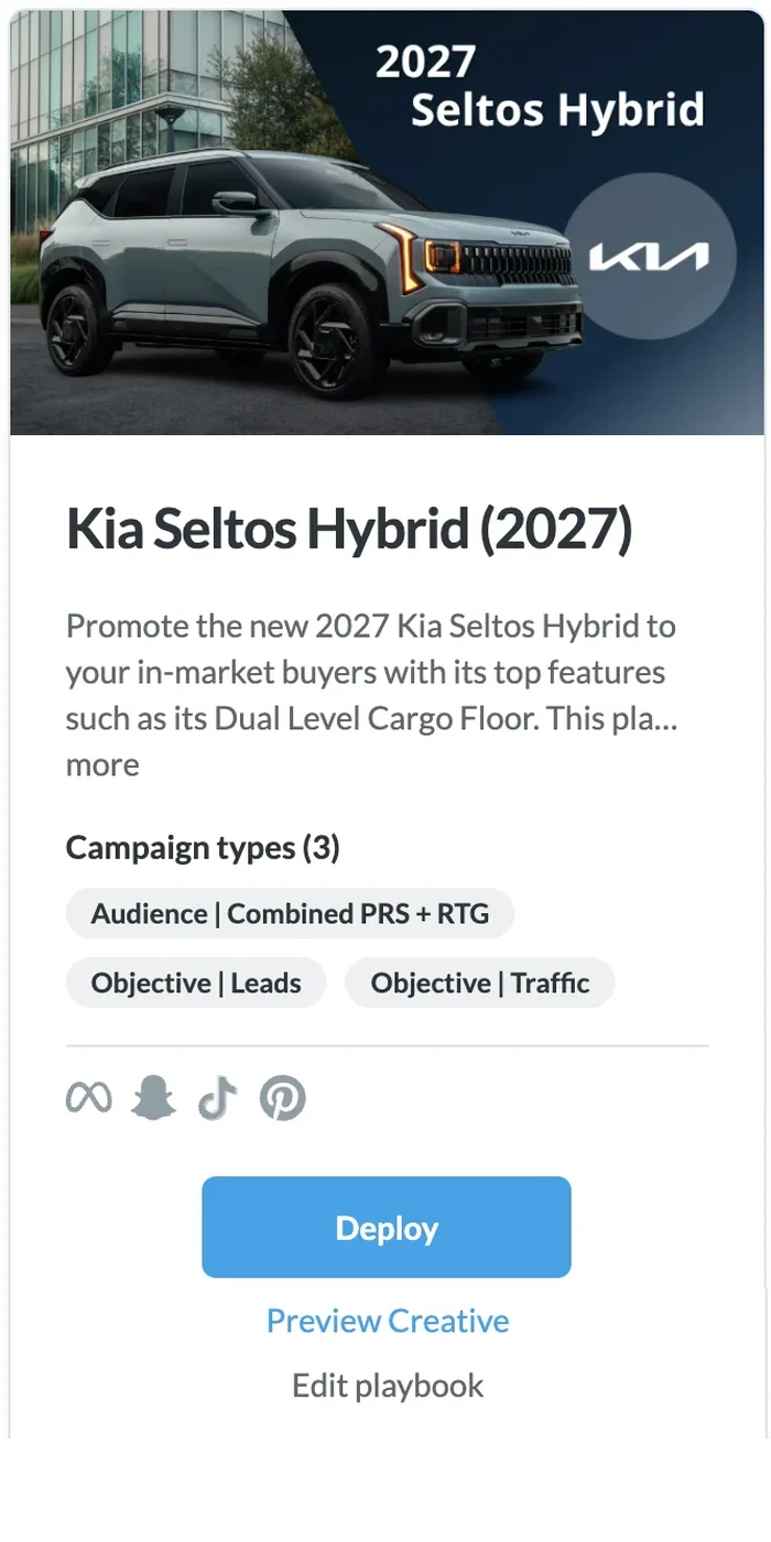 Kia Seltos Hybrid 2027 model launch playbook for TikTok automotive ads